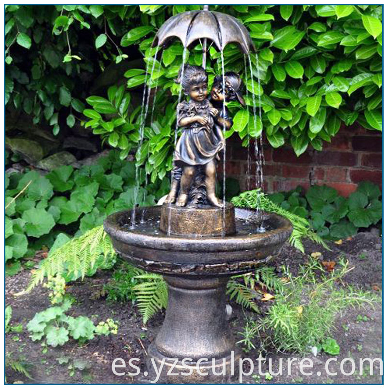 bronze children fountain